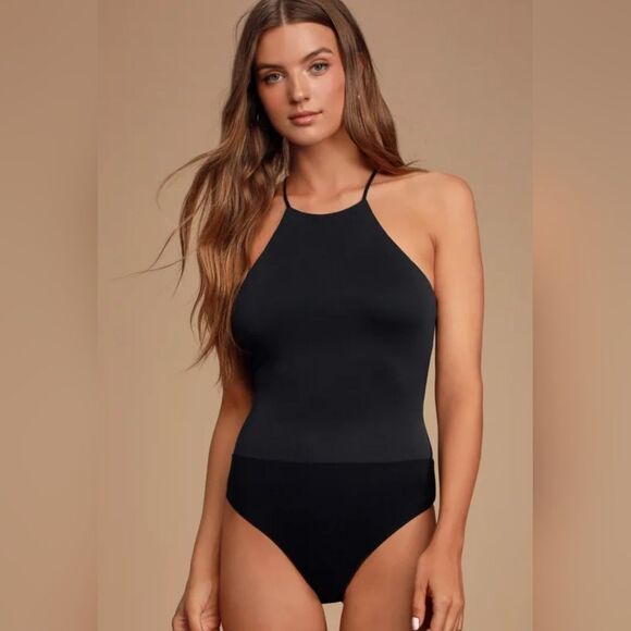 🌟 2 for $25 Lulu's Black Sleeveless Bodysuit XS - Picture 3 of 6